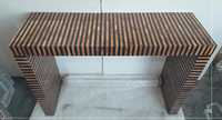 Vente en gros de produits indiens de luxe en nacre, table basse avec incrustation de coquillages, table ronde de couleur dorée pour salon et meubles de maison
