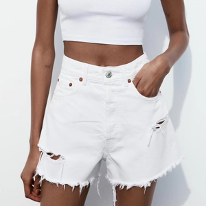 High Quality Denim <b>Shorts</b> Ladies Jeans Rise Denim Skin Young <b>Girls</b> Tight <b>Short</b> Custom Gym Sport Fitness Workout Seamless Comfort - Product Image 5