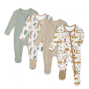 Conjunto de Ropa de Manga Larga <span class=keywords><strong>para</strong></span> Bebé Recién Nacido de Fibra de Bambú Personalizado Más Vendido - Product Image 1