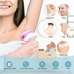 Rasoir électrique rechargeable sans fil pour femmes, tondeuse bikini étanche et brosse nettoyante, tondeuse corporelle indolore - Product Image 6