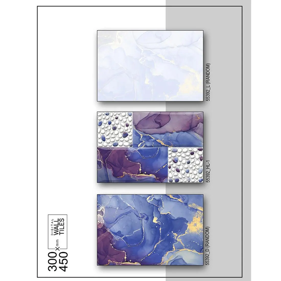 300*450mm Blue Flower Designer 30*45 cm Keramik Badezimmer Innen boden 12*18 Zoll Küchen wandfliesen Fabrik preis Lieferant