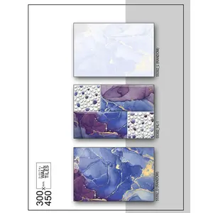 300*450mm Blue Flower Designer 30*45 cm Ceramic Bathroom Interior Floor 12*18 Inch Kitchen Wall Tiles Factory Price Supplier