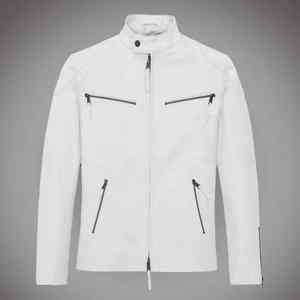 Top chaud Premium qualité hommes vestes en cuir 100% Original haute rue Style hommes vestes haute exigence blanc veste pour hommes - Product Image 6