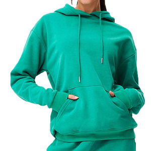 เสื้อสเวตเตอร์ขนแกะแขนยาวทรงโอเวอร์ไซส์ของผู้หญิงเสื้อสวมหัวมีฮู้ดเสื้อแฟชั่นฤดูใบไม้ร่วงมีกระเป๋า - Product Image 4