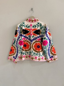Indian Handmade Suzani Cotton <b>Jacket</b> <b>For</b> <b>Women</b> Ethnic Clothing <b>Jacket</b> - Product Image 6