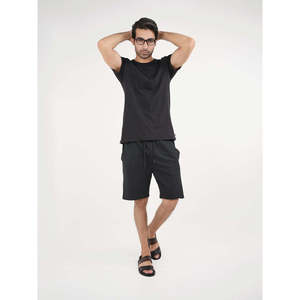 Shorts en tissu éponge BELLONA pour l'été, style sportif et décontracté, respirants, 100 % coton, taille élastique, logo, longueur genou, tricotés en polyester - Product Image 2