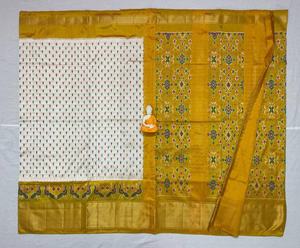 Sari in Seta Jacquard Doppio Originale, Ultimo Modello Esclusivo per Donne, Sari in Seta <span class=keywords><strong>Dolla</strong></span> - Product Image 4