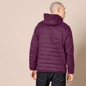 Veste matelassée respirante d'hiver pour homme, fabriquée par le fabricant, couleur violette brillante, sur mesure, épaisse, rembourrée en duvet, veste gonflée pour homme - Product Image 4
