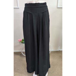Pantalon large taille haute, 37734 - Noir - Product Image 5
