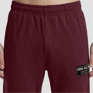 Pantalon cargo homme Rise Fit (Bordeaux) 100% Lin Coupe Slim Taille XL 6XL Logo personnalisable Fermetures éclair Couleur unie Coupe droite - Product Image 3