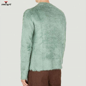 Cashmere Long Sleeve Men Casual Solid Color Custom Pullover Knitted <b>Sweater</b> with Front Logo Winter Anti-Wrinkle Quick Dry - Product Image 3