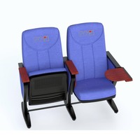 Fauteuil de cinéma moderne et mobile EVO1202MB, directement de l'usine, pour auditorium, confortable, pliable, en tissu