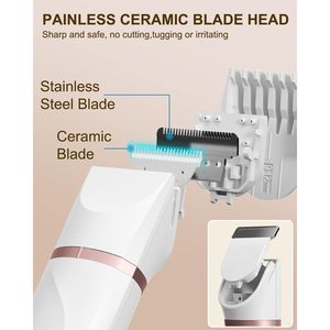 IPX7 Waterproof Women's Electric <b>Razor</b> with 2 Replaceable Ceramic Blade <b>Heads</b> USB Power Source for Face Arm Bikini Armpit - Product Image 5