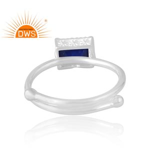 Anillo de piedras preciosas de lapislázuli Natural de Plata de Ley 925 más vendido, joyería personalizada para mujer, regalo para ella - Product Image 2