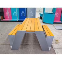 Table de Pique-nique Extérieure Personnalisée Usine, Banc et Mobilier de Jardin Terrasse en Métal et Bois pour Extérieur