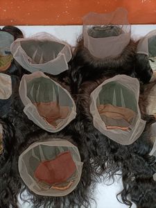 Venta al por mayor a granel Virgen Natural Transparente HD Pelucas frontales de encaje completo Cabello de mezcla cruda para mujeres negras Frontal de encaje de alta calidad - Product Image 5