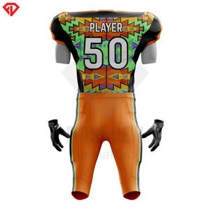 Nuevo uniforme de ropa deportiva con estampado personalizado, nuevo diseño personalizado, ropa de equipo transpirable, uniforme de fútbol americano - Product Image 3
