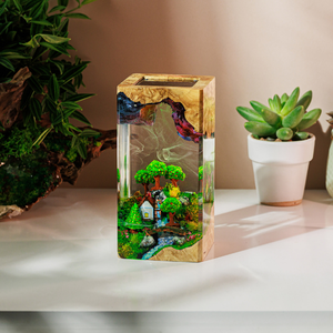 Lámpara de Anime, Lámpara de Resina Epoxi, Lámpara de Resina Epoxi Personalizada, Lámpara de Arte de Madera y Resina, Luz Nocturna Personalizada, Regalo Hecho a Mano, Regalo de Navidad - Product Image 2