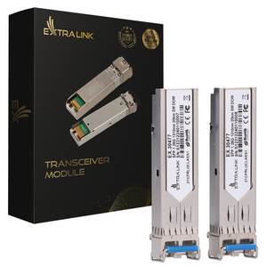 Module SFP Extralink SFP 1.25G (lot de 2), 1,25 Gbit/s, LC/UPC, 1310 nm, 20 km, monomode, DOM (dédié à HP/Aruba) - Product Image 1