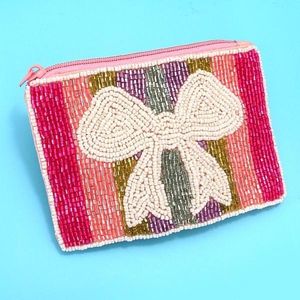 กระเป๋าเงินประดับลูกปัดรูปเม็ดเล็กสำหรับผู้หญิงกระเป๋าใส่เหรียญปักลายลูกปัดหรูหราสำหรับผู้หญิงกระเป๋าใส่เหรียญสีสันสดใส - Product Image 5