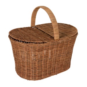 Rattan Picnic <b>Basket</b> <b>with</b> Dual <b>Lids</b> Handmade Storage <b>Basket</b> Wholesale eco-friendly Made in Viet Nam - Product Image 1