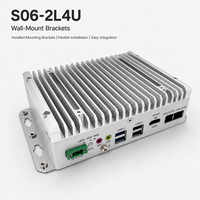 PC industriel sans ventilateur Intel Celeron J6412, double LAN, entrée 9-36V DC, support rail DIN, support mural, ordinateur embarqué S06-2L4U