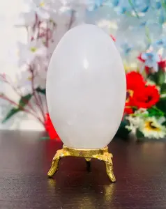 Tự Nhiên Một ++ Chất Lượng Trắng Petalite Đá Thạch Anh Chữa Bệnh Siêu Hình Thiền Điện Lingam | Chất Lượng Cao Cấp Rõ Ràng Thạch Anh Thanh