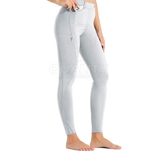 Culotte d'équitation pour femmes avec logo personnalisé Pantalon équestre extensible avec poignée en silicone Culotte d'équitation - Product Image 1