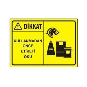 Warning Vinyl <b>Sticker</b> Read Label Before Use - Product Image 1