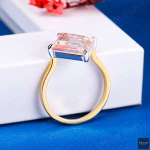 Anillo de cometa cultivado en laboratorio con rombos de 3,00 quilates de oro de 18 quilates, regalos de boda de aniversario para mujer, joyería, exportaciones de diamantes - Product Image 3