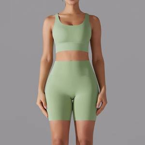 Venta al por mayor de ropa de fitness de las mujeres ropa de gimnasia Kit de sudor traje de glúteos de las mujeres de manga larga de 2 piezas conjuntos de yoga - Product Image 2