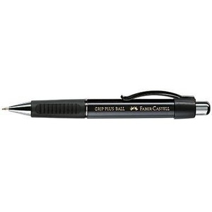Bolígrafo Faber-Castell GRIP PLUS BALL 0.5mm Azul, Cuerpo Resistente para Documentos, Color Negro - Product Image 1