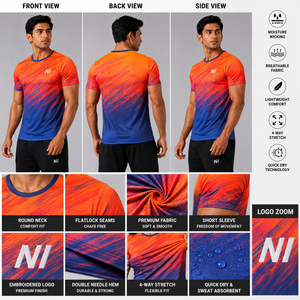 Mens Fitness Dry Fit T <b>Shirt</b> Quick Dry Breathable Running Gym Athletic Sportswear Wear Casual Mens Dry Fit T <b>Shirt</b> - Product Image 2