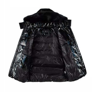 High Quality Men's 3D Blue Shiny Puffer <b>Jacket</b> New Arrival Full Sleeve <b>Canvas</b> Coated Winter Closure High Street Manufactured - Product Image 4