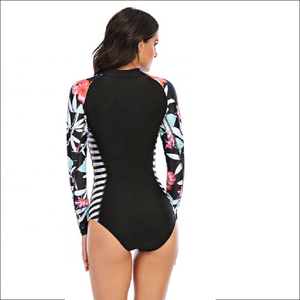 2022 gros fermeture éclair imprimé intelligent décontracté Nylon/coton vêtements de Fitness femmes Rush Guard ensembles conception personnalisée Logo tailles personnalisées - Product Image 2