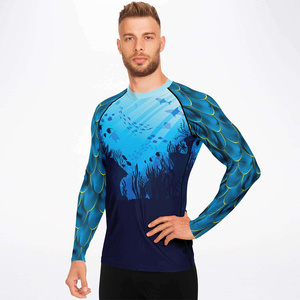 Hot Selling Rash Guards For Adult Full Sleeve Sublimation Stretchable <b>Compression</b> <b>Shirts</b> For Men's With OEM Service - Product Image 5
