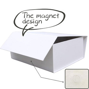 7,8x7x3,1 pulgadas, caja de regalo blanca con tapa, caja de propuesta de padrino plegable con magnético, Cajas de Regalo para regalos, boda - Product Image 5