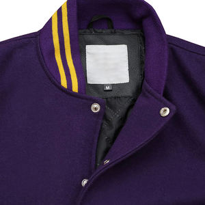 Populaire Bonne Varsity Vestes Ras Du Cou Col Logo Personnalisé Impression Manches Longues Collège Baseball Veste Pour Hommes - Product Image 4