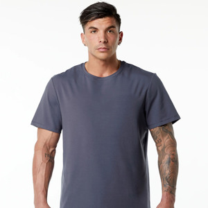 "Camiseta de gimnasio de manga larga para hombre 2024 ajustada personalizada | Ropa deportiva con dobladillo curvo de alta calidad" - Product Image 2
