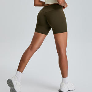 Pantalones Cortos Deportivos de Yoga Transpirables de Cintura Alta con Diseño Sólido para Venta al por Mayor y Personalización Transfronteriza - Product Image 6