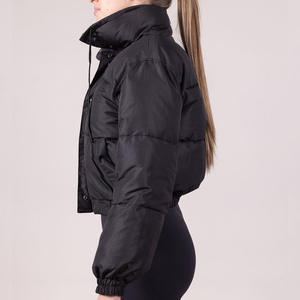 Veste à bulles chaude d'hiver à la mode pour femmes Col montant Veste courte en duvet Veste d'hiver pour femmes en plein air - Product Image 3