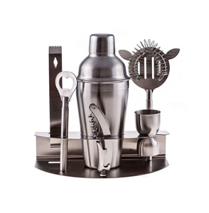 High Quality Finished Bar Tools Set Steel Cocktail Shaker Metal Unique Design Handmade <b>Drink</b> Mixing Cocktail Shaker Set - Product Image 1