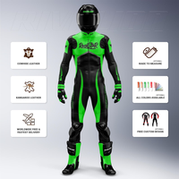 Traje de Motocicleta Rawasaki Ninja ZX10R de Cuero Vacuno/Canguro MotoCP Mooney 46 Mono de Motociclismo de 1 Pieza para Pista/Conducción con Certificación CE