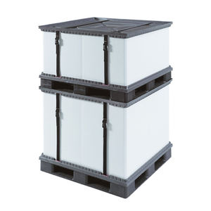Boîtes de rangement en plastique durables et efficaces pour petites entreprises de luxe personnalisées Emballage rigide noir et blanc Compact et recyclable - Product Image 4