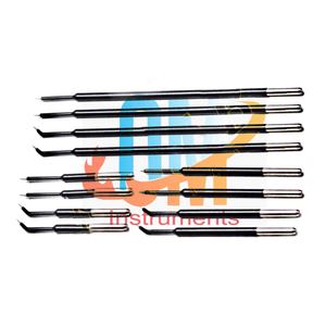 Ensemble d'aiguilles de micro-dissection réutilisables OldMed Instruments Top Colorado 5 cm 12 cm droites/angulaires en acier inoxydable, pince électrique - Product Image 4