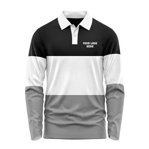 Chemise de golf en jersey solide de haute qualité pour homme, anti-plis, respirante, séchage rapide, manches longues, performance de niveau tournoi, Vietnam - Product Image 2
