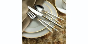 Ensemble de couverts en argent élégant avec poignée design Couverts en acier inoxydable de qualité supérieure pour salle à manger, cuisine, mariage et fêtes - Product Image 4