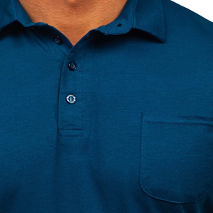 Polo de golf brodé personnalisé avec impression de logo pour hommes de haute qualité 100% coton polyester business company uniforme uni vierge - Product Image 4