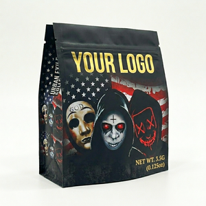 Sacchetto Mylar Personalizzato con Fondo Piatto per Confezionamento Caramelle, Finitura Opaca, Antiodore, Chiusura su Otto Lati con Cerniera - Product Image 2