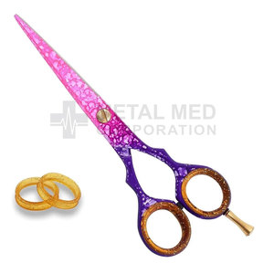 กรรไกรตัดผมทำจากสเตนเลสใบมีดตรงน้ำหนักเบาใช้ซ้ำได้ปลายแหลม - Product Image 3